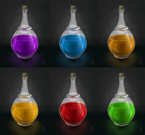 The Role of Magic Potion Residue Colors in Elemental Magic